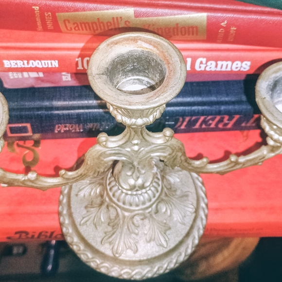 Elegant Brass Candelabra - Picture 2 of 2